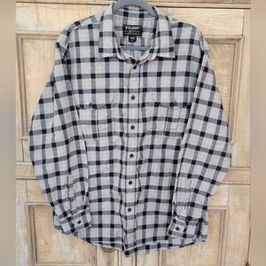 Filson Men's Plaid Shirt - Black and Gray